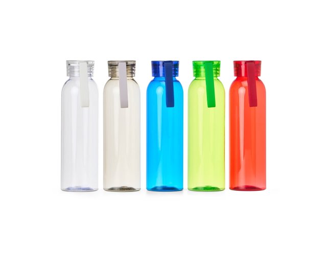 Garrafa plstica 610ml livre BPA com tampa rosquevel com ala de silicone - Personalizada com seu logo