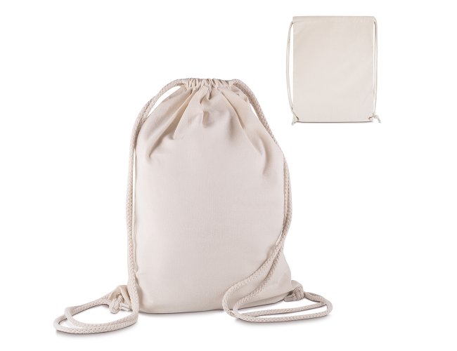 Sacola/Mochila em algod�o 145g/m� (41x33x10cm)