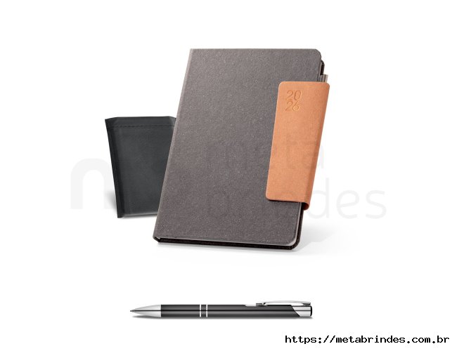 TAGORE B5. Agenda B5 em pele reciclada