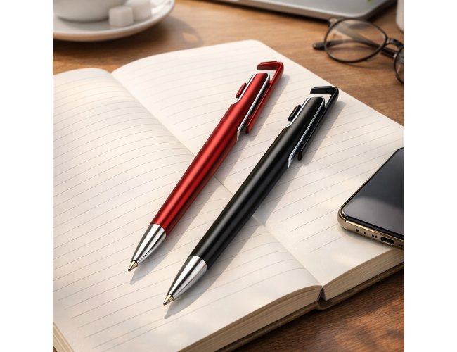 Caneta Pl�stica com Suporte para Celular