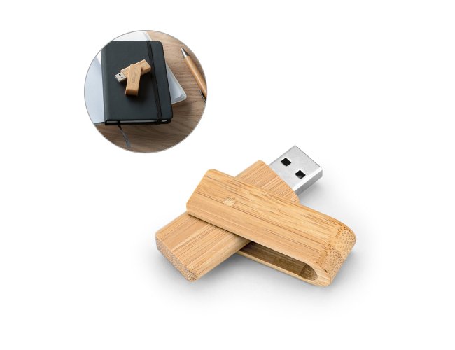 ATALLA . Pen drive em bambu 8GB