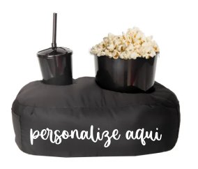 Almofada Pipoca Personalizada - Acompanha 1 copo + 1 balde