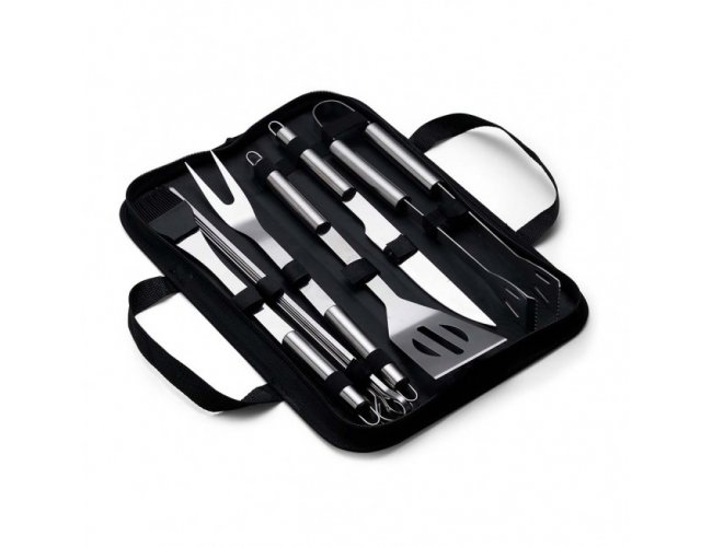 Kit Churrasco 9 Peas em inox + estojo - personalizado