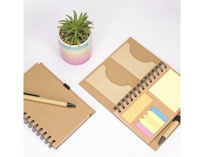 Caderno Ecol�gico com Autoadesivos e Caneta