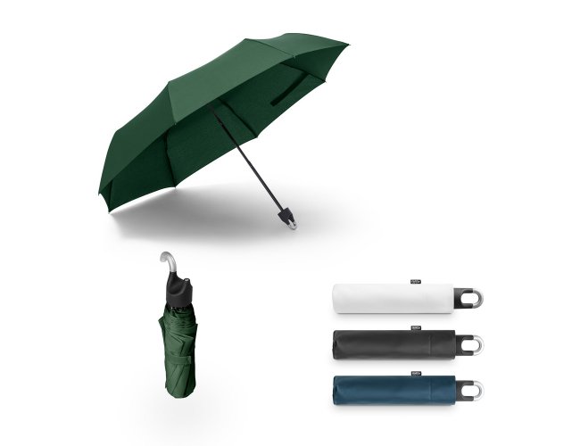 ARON. Guarda-chuva dobr�vel de 21'' em poli�ster 100% reciclado pongee 190T