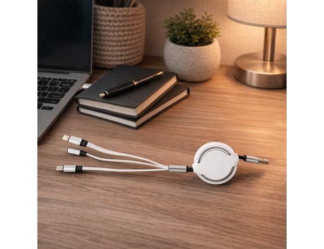 Cabo USB Retr�til 3 em 1