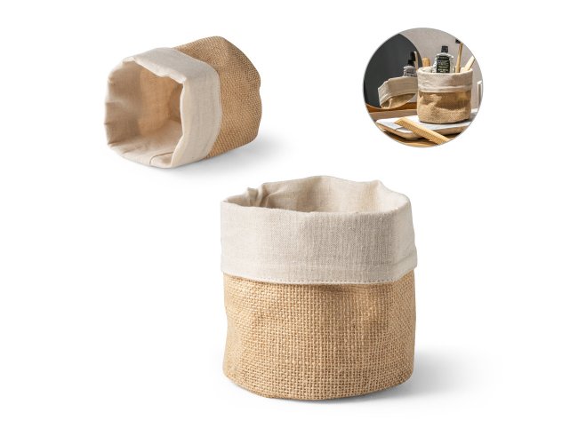 DUCASSE. Sacola multiusos em juta e algodão