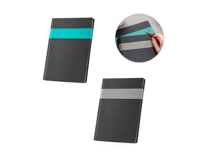 Agenda B5 (2025) em PU. 24 x 17 - Personalizada com seu logo