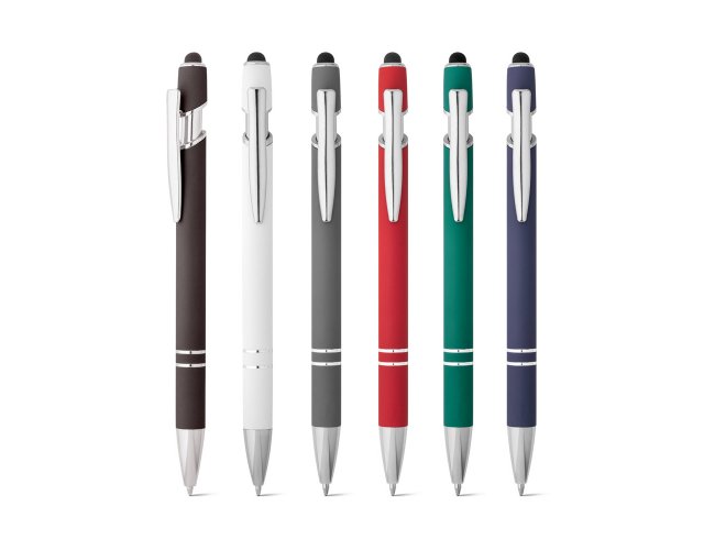 BLANC. Esferogrfica em alumnio com ponteira touch. Acabamento emborrachado