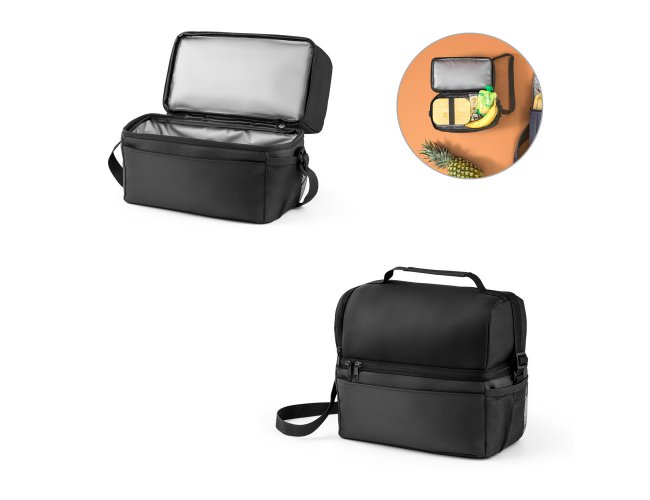 Bolsa T�rmica em 300D e 840D Jacquard com interior forrado em PEVA 8.5 L