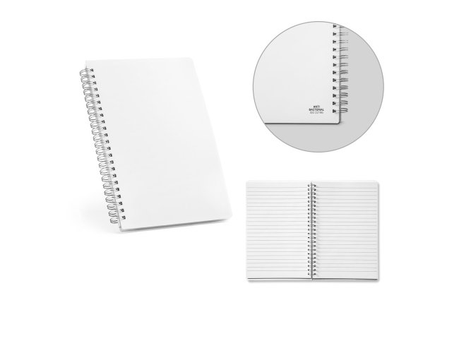 COBEN. Caderno A5 140 x 213 com tratamento antibacteriano, segundo a certificao ISO22196