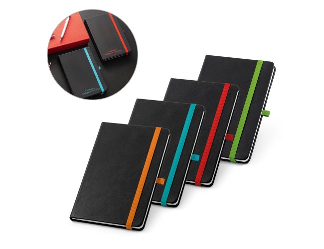 Caderno A5 com capa dura em PU trmico