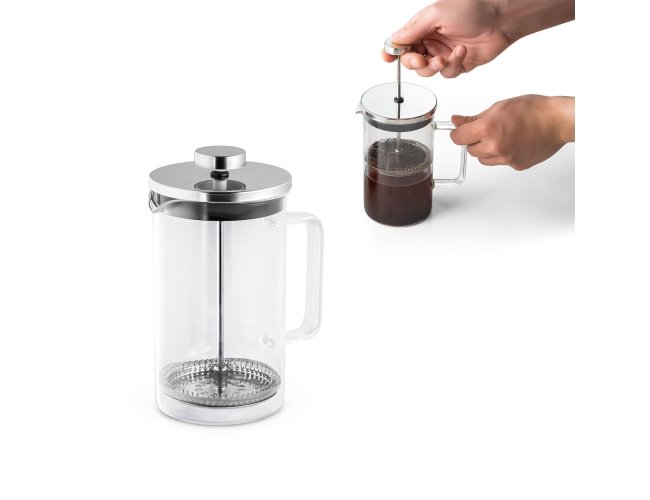 JENSON. Cafeteiro em vidro borosilicato e ao inox. Capacidade at 740 ml