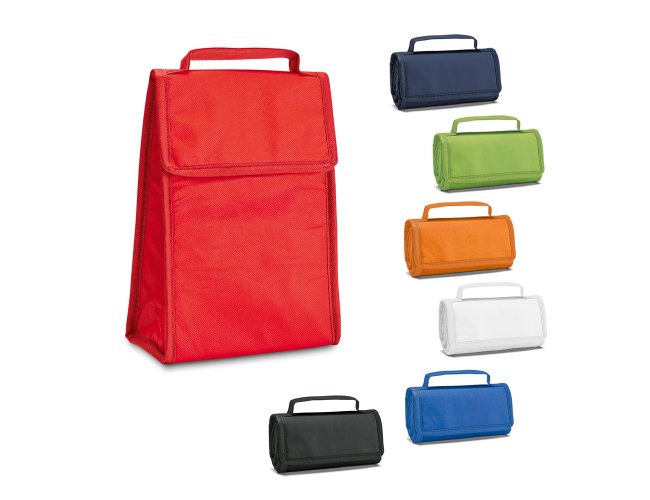 Bolsa trmica dobrvel. Non-woven: 80 g/m. Fecha com velcro. Fornecida