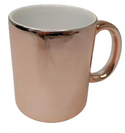 Caneca de Cermica Cromada 325ml