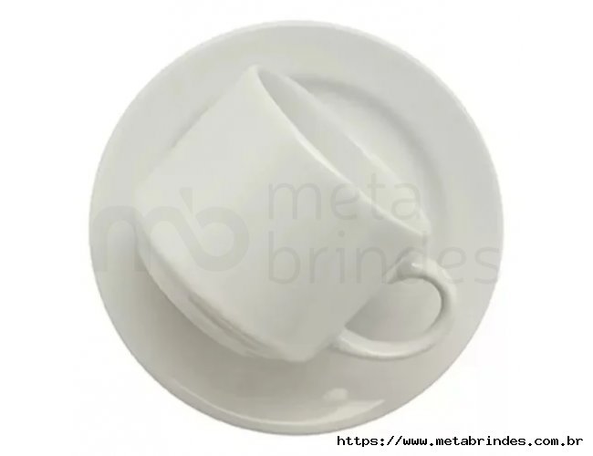 Xicara c/ Pires cermica 180ml personalizado com seu logo