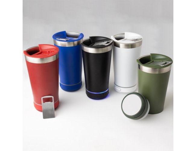Copo Trmico 400ml com Caixa de Som - personalizado com seu logo