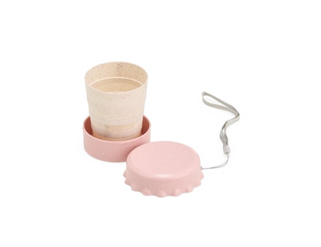 Copo Retr�til em palha de trigo 125ml 3,2 X 7,3cm