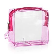 Necessaire em PVC cristal Transparente com zper de nylon