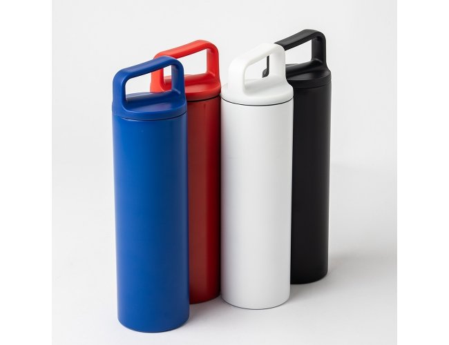 Garrafa Trmica 600ml com parede dupla com ala acoplada.