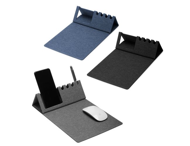 Mouse pad em material reciclvel + porta cartes - personalizado