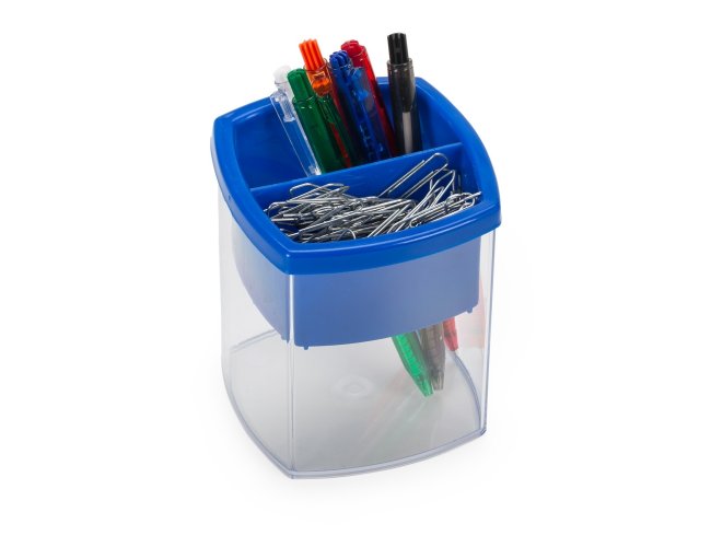 Porta Caneta Plstico com porta clips.