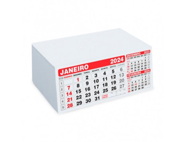 Folhinha Calendrio 2024 para base Calendrio 6,3 cm  x 15,3 cm